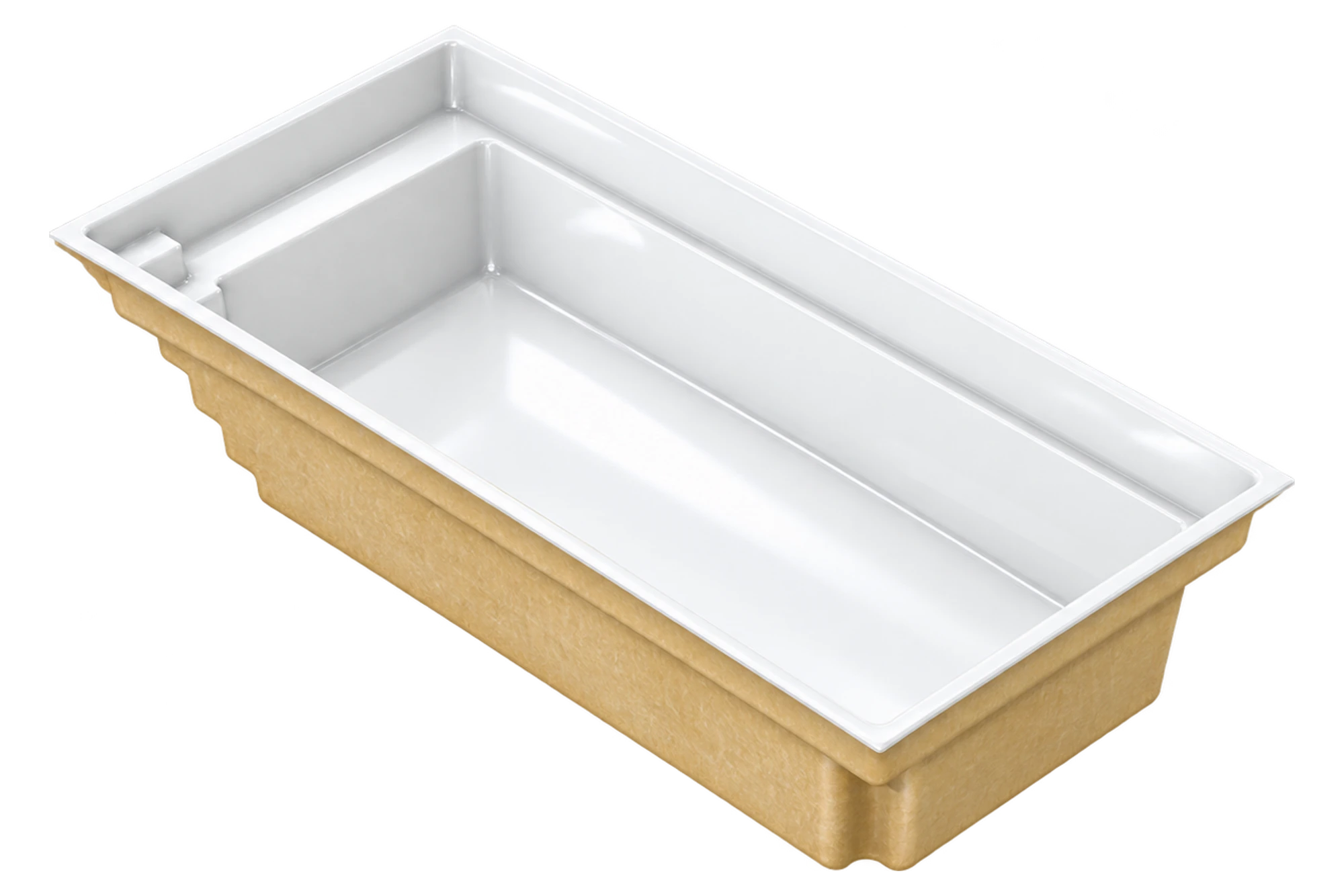 Render ilustrativo del modelo Aruba, acabado White